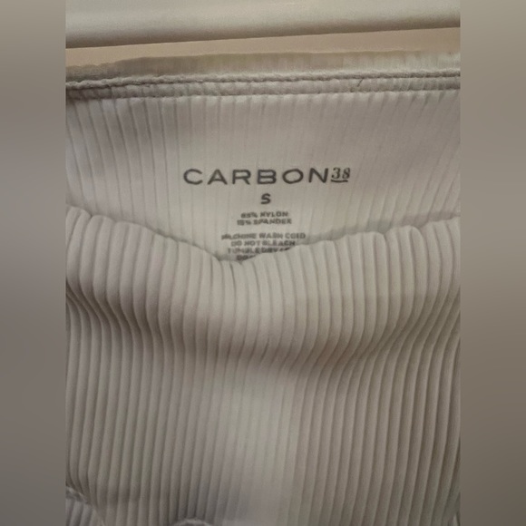 Carbon38 ribbed leggings in white (size small) - Picture 7 of 8